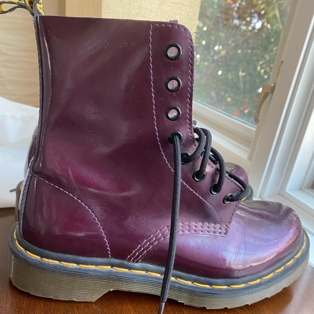 Dr. Martens Purple Boots. Size 8